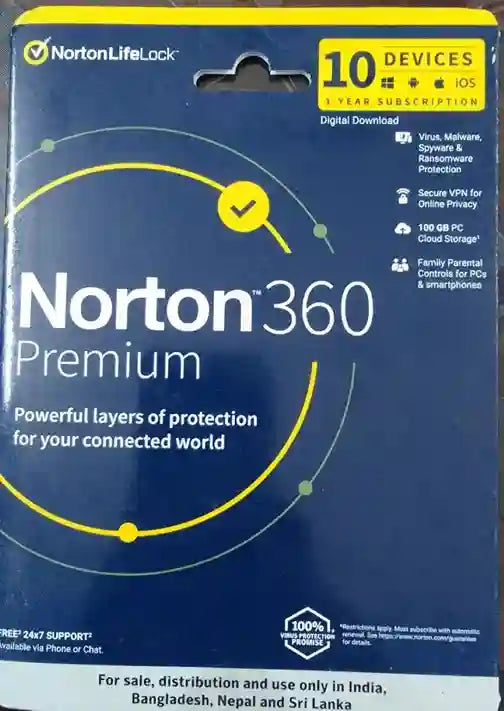 Norton 360 Premium 10 Devices - 1 Year Total Security