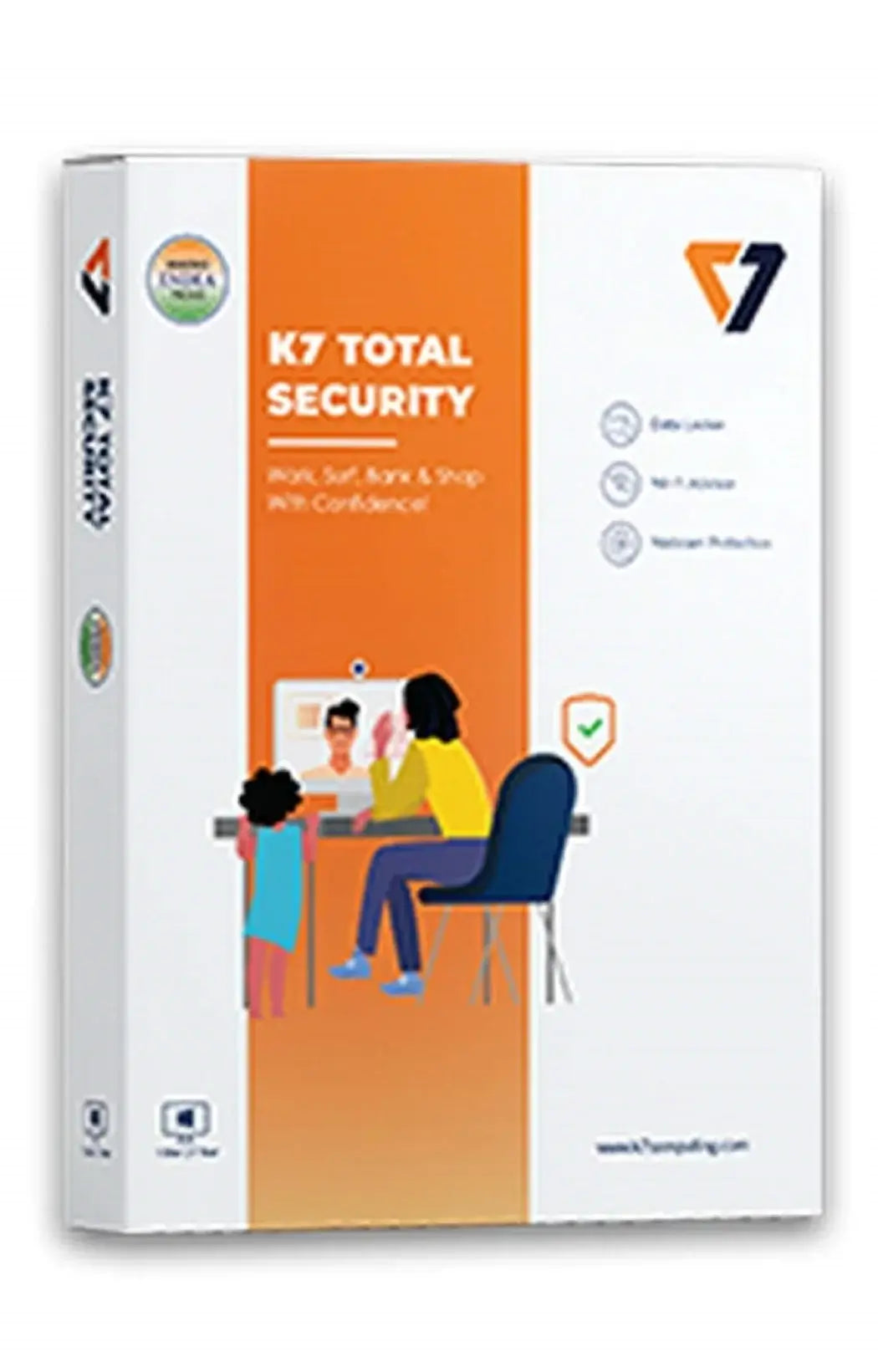 K7 Total Security 3 User - 1 Year Single Key