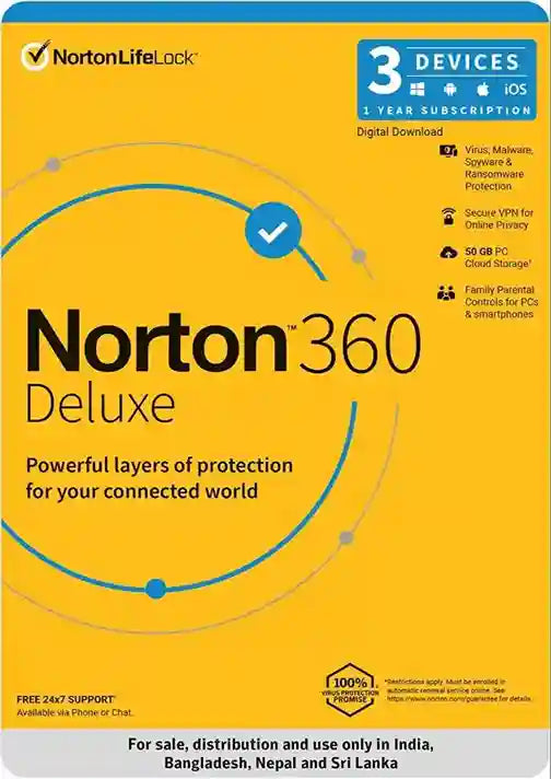 Norton 360 Deluxe 3 Devices - 1 Year Total Security