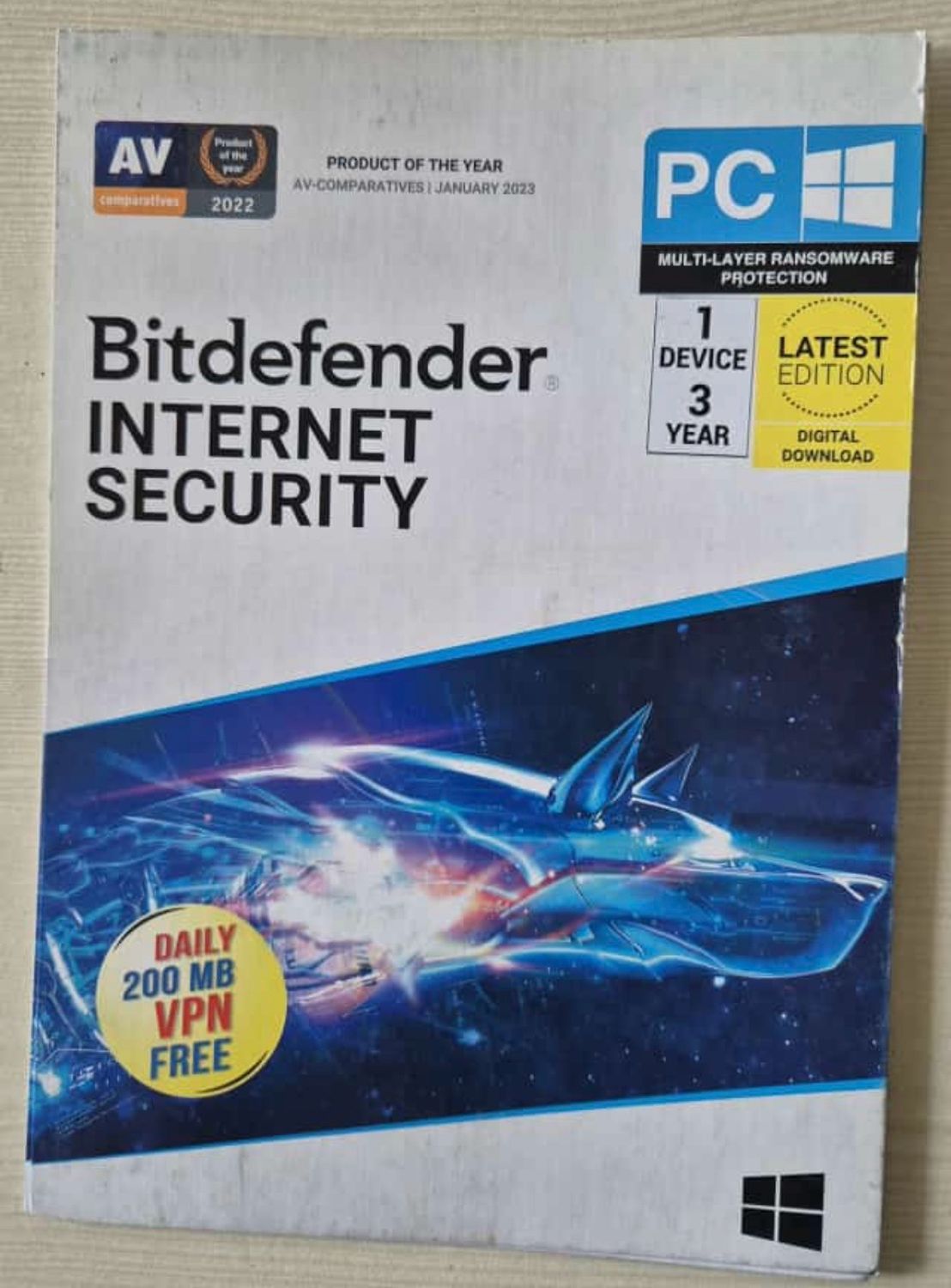 Bitdefender Internet Security - 1 User 3 Year - Instant Email Delivery
