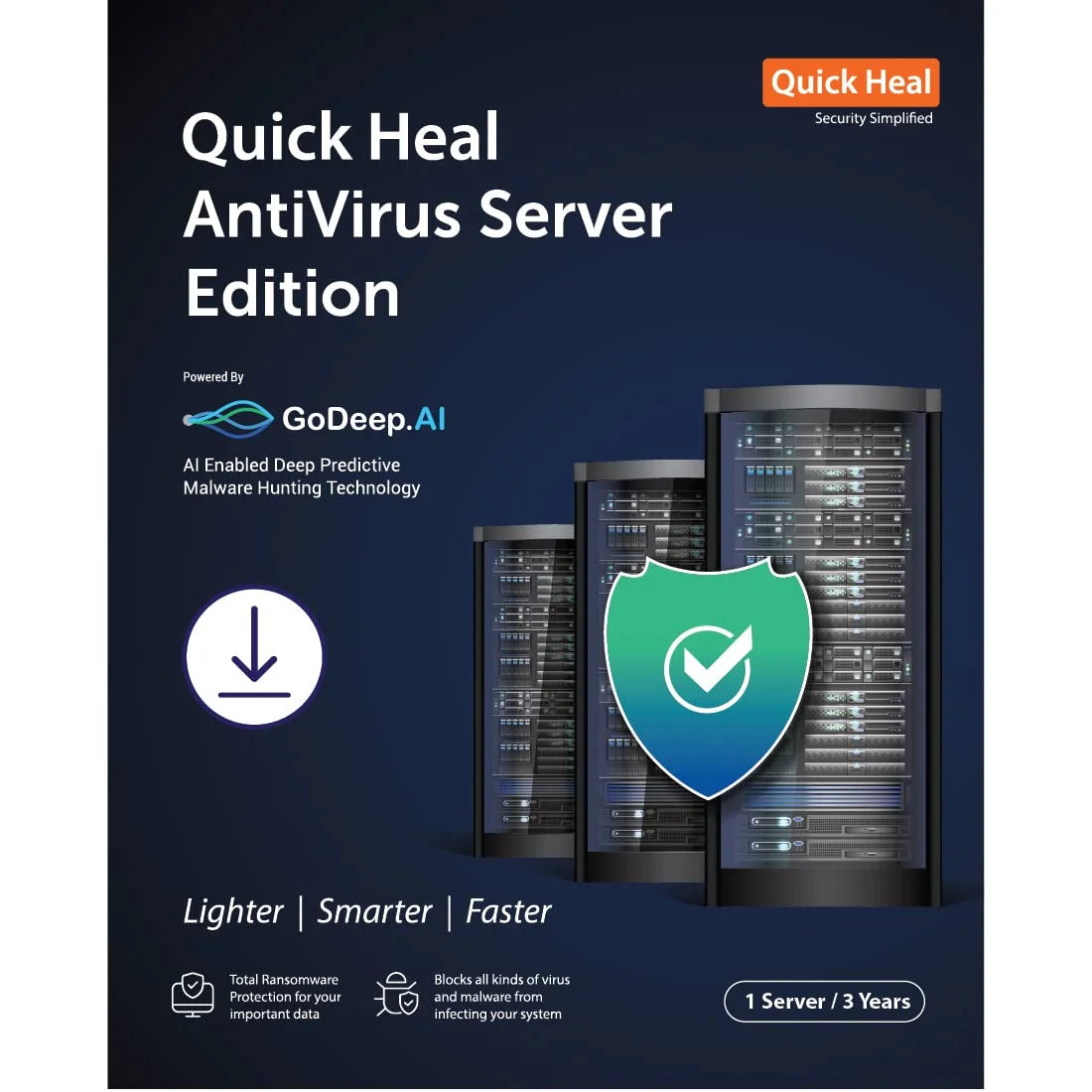Quick Heal Antivirus Server Edition - 1 Server 3 Year - Instant Email Delivery