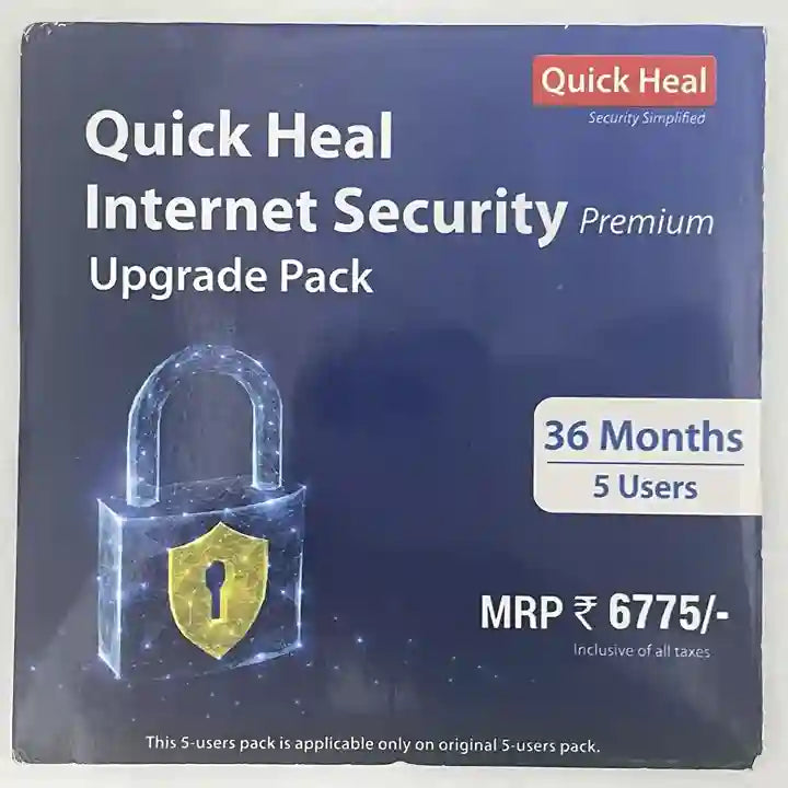 Renew Quick Heal Internet Security 5 User – 3 years