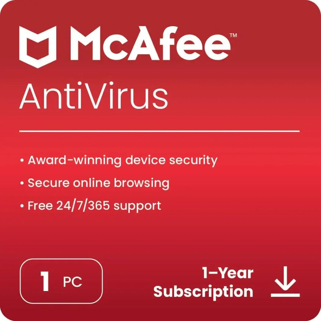McAfee Antivirus 1 User – 1 Year