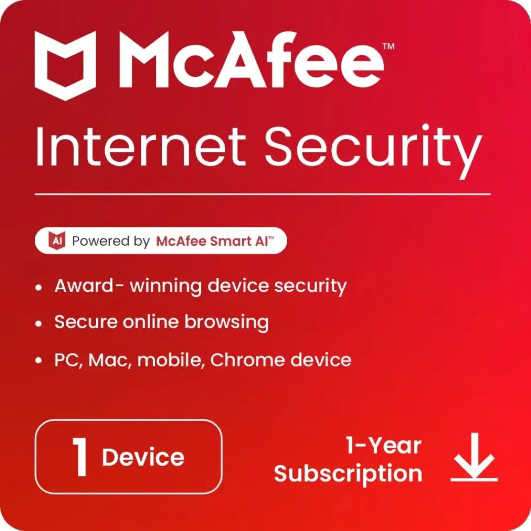 McAfee Internet Security 1 User – 1 Year