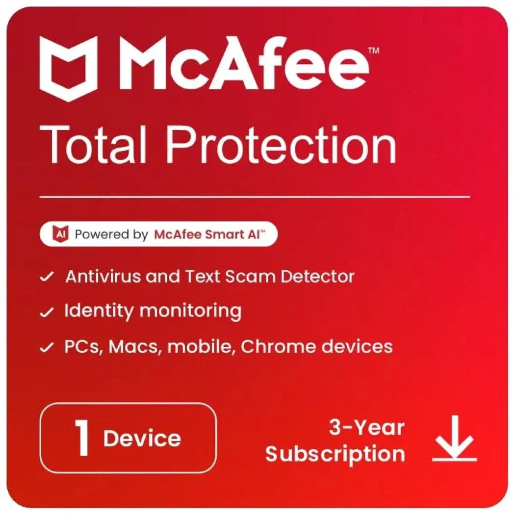 Mcafee Total Protection 1 User – 3 Year