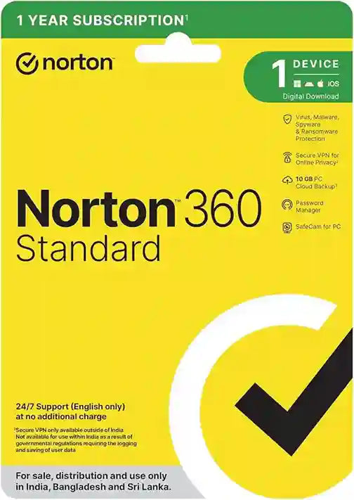 Norton 360 Standard 1 user – 1 Year