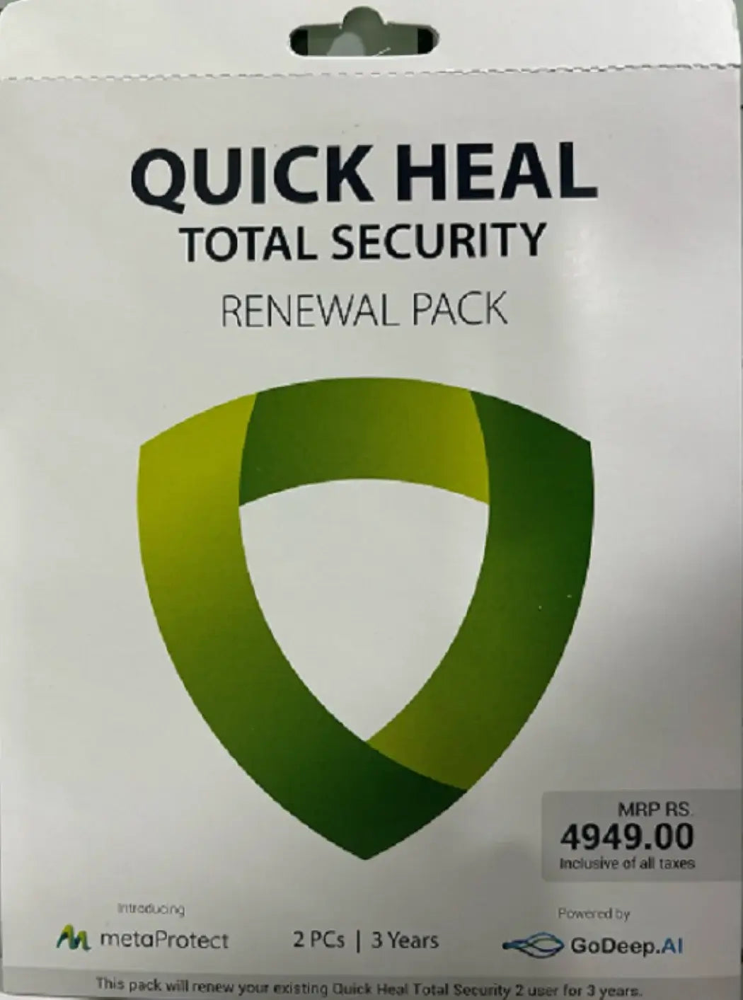 Renew Quick Heal Total Security 2 User – 3 Year