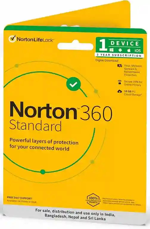 Norton, 360 Standard 1 User - 3 Year Total Security
