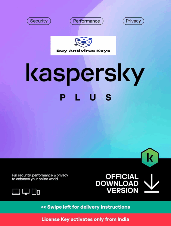 Kaspersky, Plus (Previously Internet Security), 3 PC, 1 Year