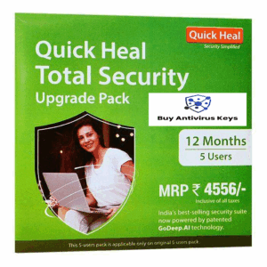 Renewal, Quick Heal Total Security, 5 User, 1 Year