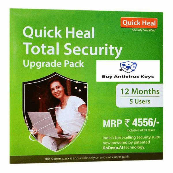 Renewal, Quick Heal Total Security, 5 User, 1 Year