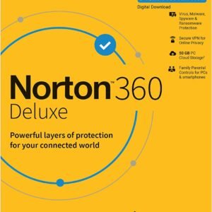 Norton, 360 Deluxe, 3 Devices 1 Year, Total Security
