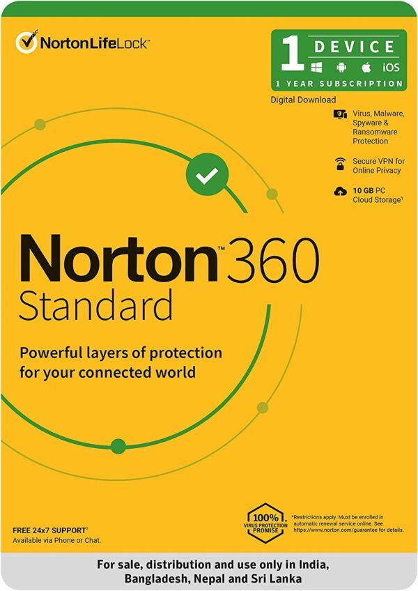 Norton 360 Standard 1 user - 1 Year