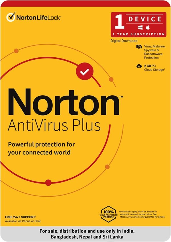 Norton Antivirus Plus 1 User - 1 Year
