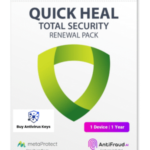 Renew Quick Heal Total Security 1 User - 1 Year - Instant Email Delivery of Key